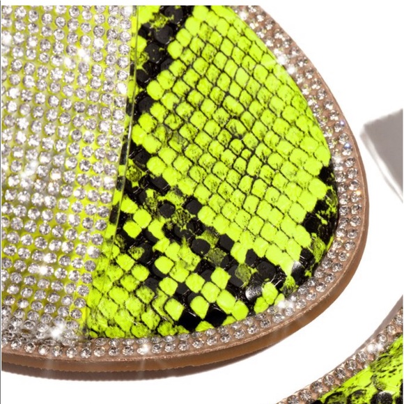 Neon Yellow Snake Slides - Picture 3 of 4